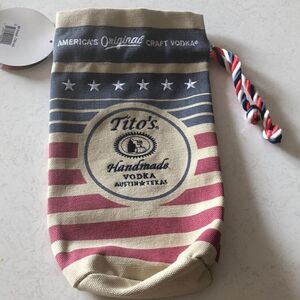 Tito's vodka patriotic drawstring tote bag NEW